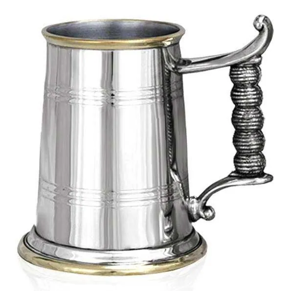 1 Pint Worcester Rope Pewter Tankard Drywall Installation
