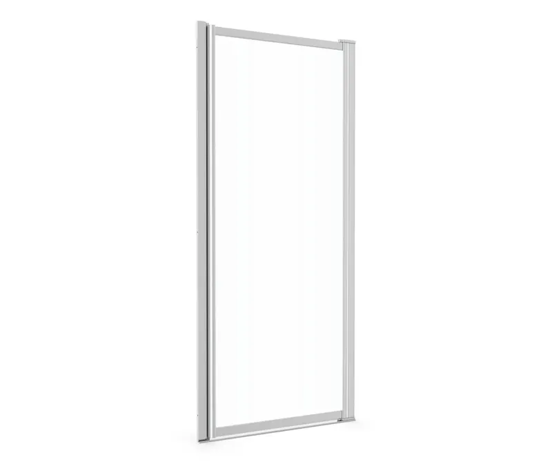 Pivolok 19-20 ¾ x 64 ½ . Pivot Shower Door Alcove Installation Clear glass Chromium