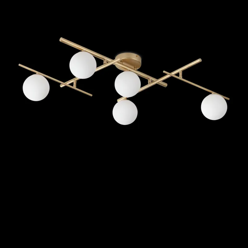 Plafoniera Sfere Vetro Bracci Orientabili Atlas PL5 Work Light