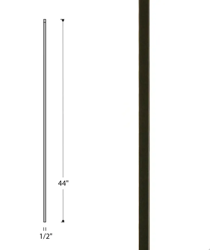 Plain Square Bar Iron Baluster : 2555