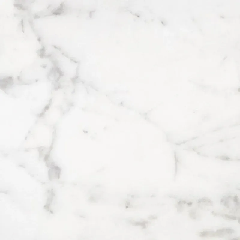 Plan de travail marbre Blanc "BIANCO CARRARA C EXTRA" Brushed Nickel