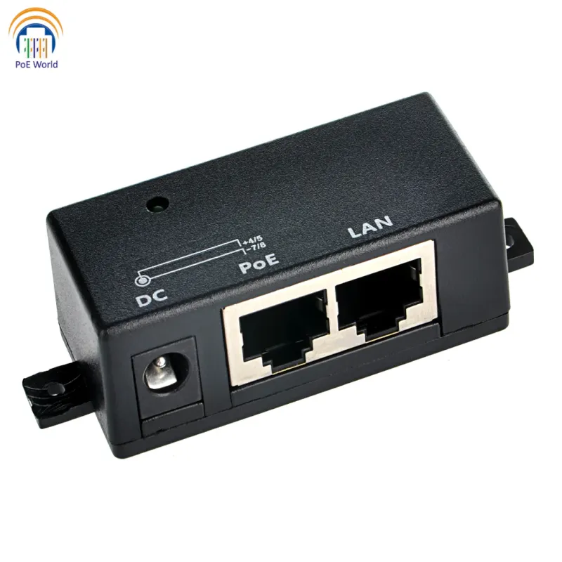 POE-1-WM Single Port PoE Injector 10/100mbps Data Speed Mode B Power Over Rj45 jack Injector