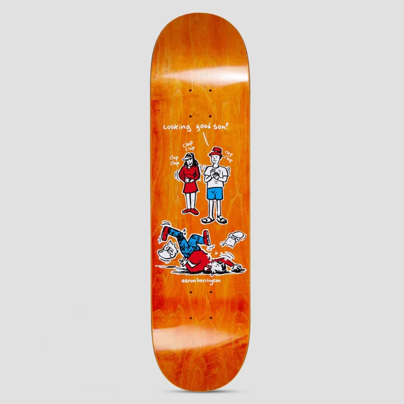 Polar 8.25 Aaron Herrington Looking Superb Son Skateboard Deck Orange