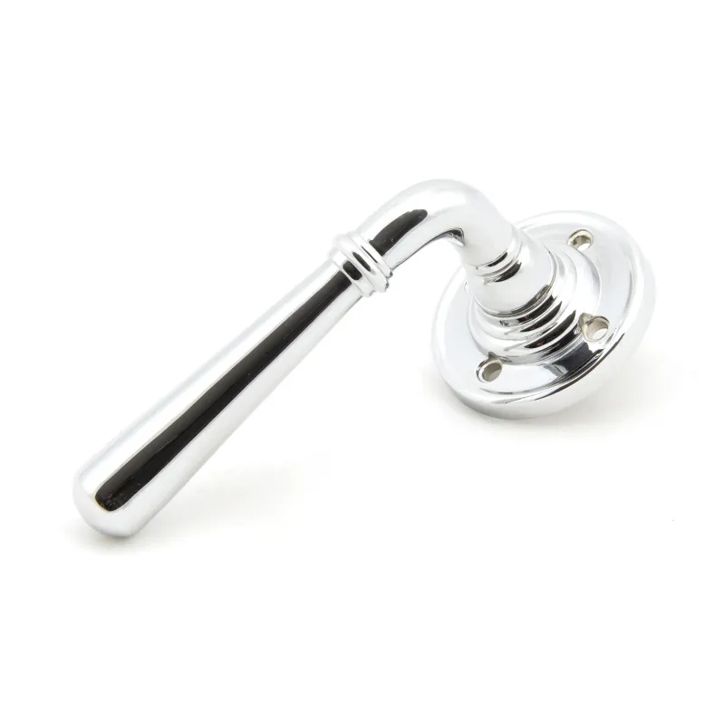 Polished Chromium Newbury Lever on Rose Set - Unsprung | From Anvil