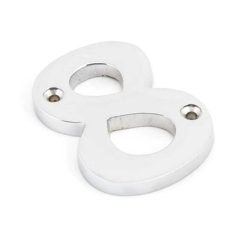 Polished Shiny metal Numeral 8 | From Anvil