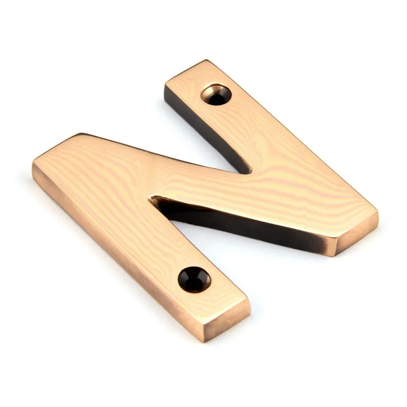 Polished Warm finish Letter N | From Anvil