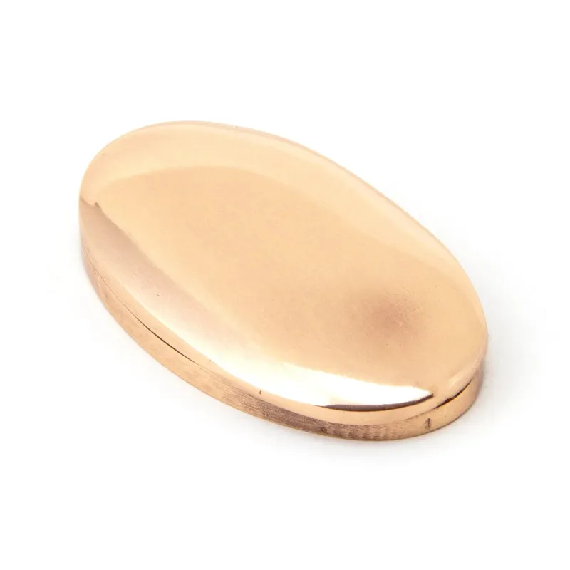 Polished Warm finish Oval Escutcheon & Cover | From Anvil