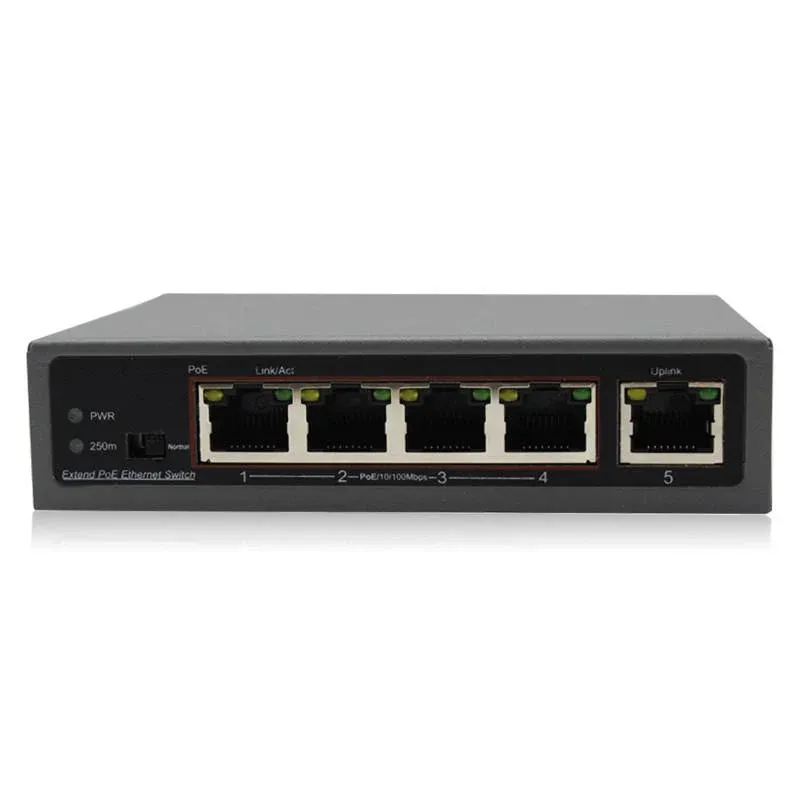 5 Port Gigabit PoE+ Switch (4 PoE+ Ports | 1 Uplink Port) – 65W – 802.3at