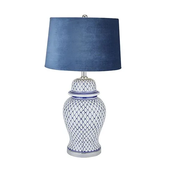 Pottery Blue Lamp