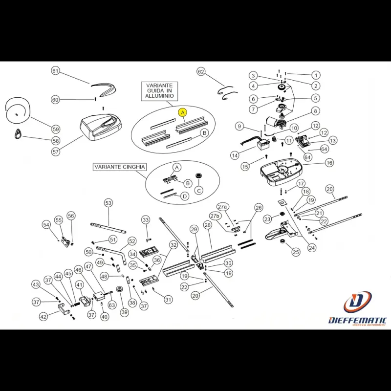 Precision 21 Guida Alluminio 1,5 + 1,5 Mt (2Pz) O 3 Mt (1Pz Intera ) Utile Uniko Ricambio