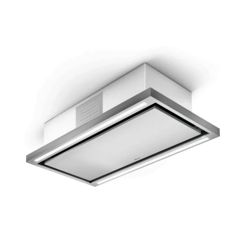 Precision Hotte plafond Elica CLOUD SEVEN inox et blanc 90 cm recyclage
