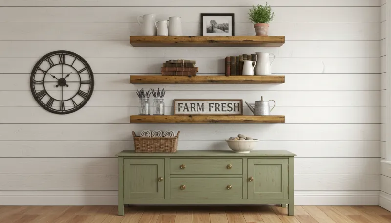 Precision Planed and Sanded Reclaimed Barn Wood Wall Shelves - 3x10