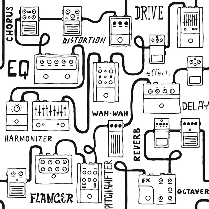 Precision Sample Pedal to Metallic Wallpaper Black and White