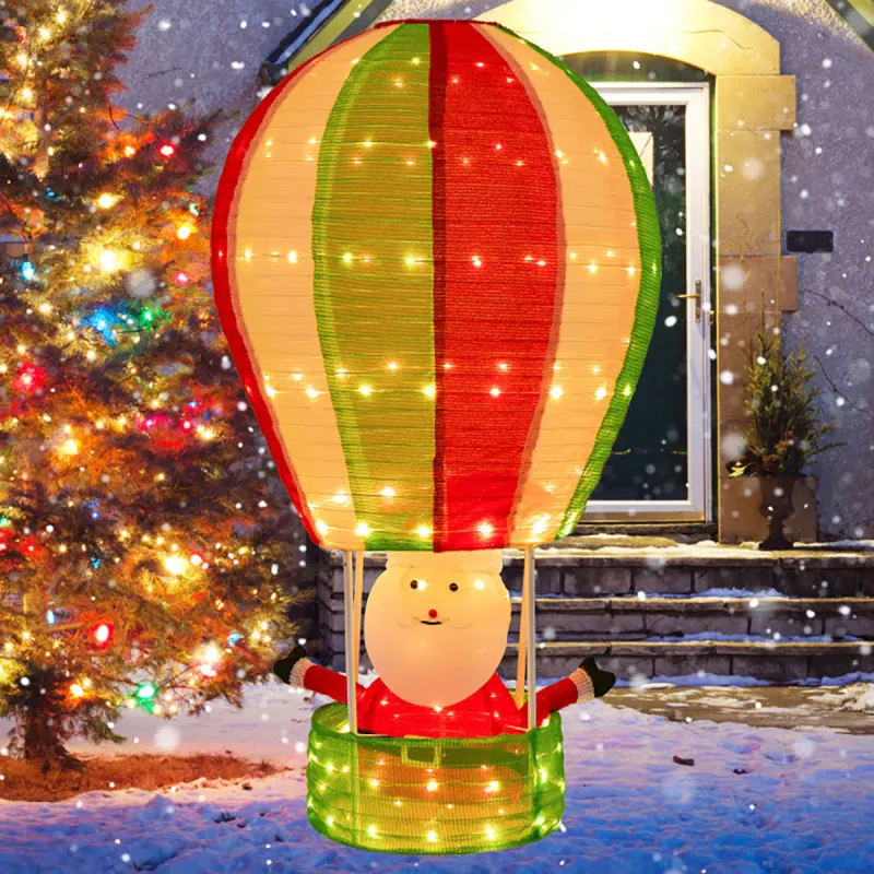 4.5' Pre-Lit Santa Claus Heated Air Balloon Decoration
