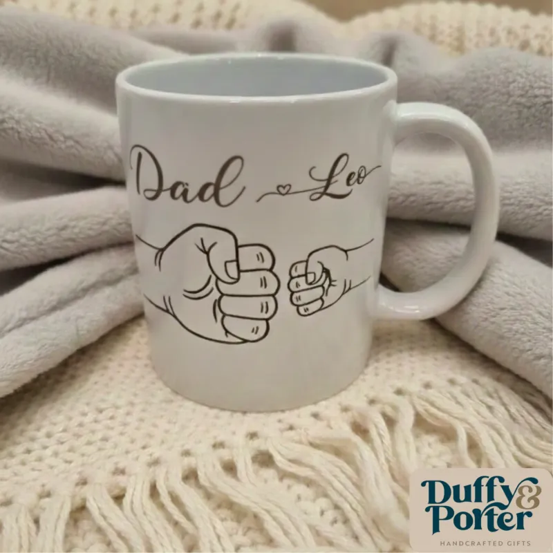 Premium Quality Personalised Dad Fist Bump Mug