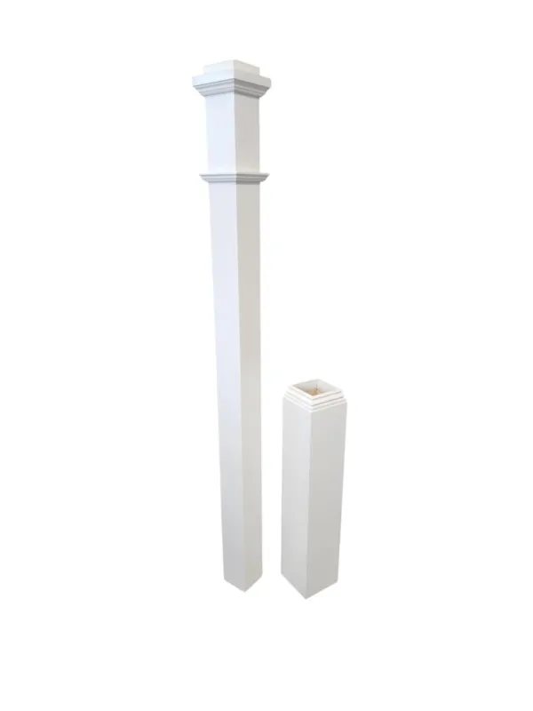 Primed Box Newel 5" x 5" x 56" - Adaptable Base 4692