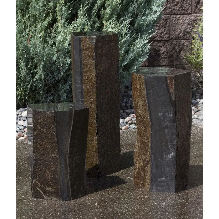 Professional Grade Basalt Column - Polished Top and 3 Sides - All-inclusive Fountain Kit