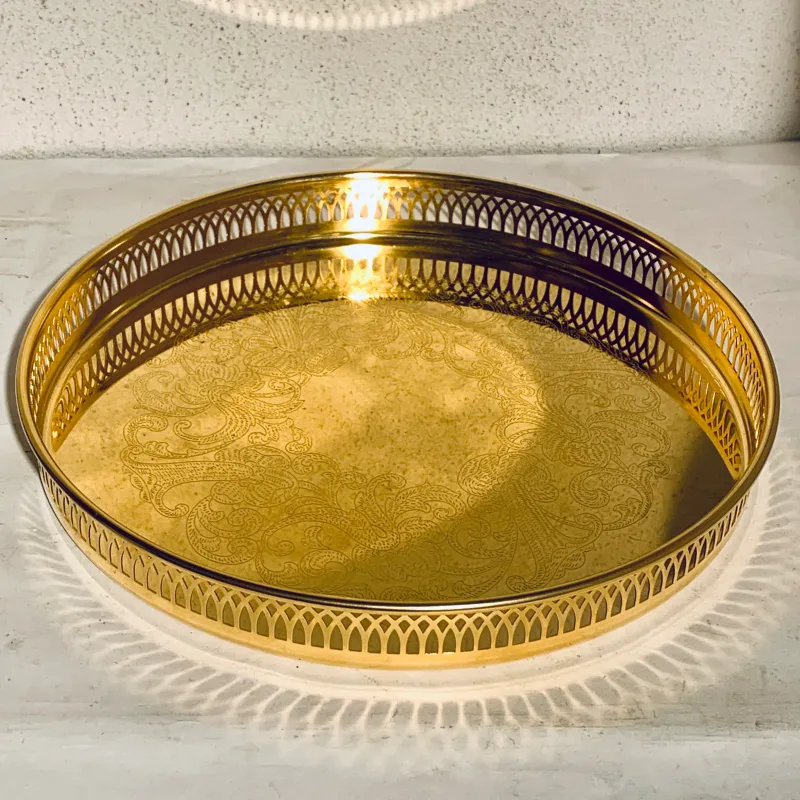 Professional Grade Gilded tray raised edge.