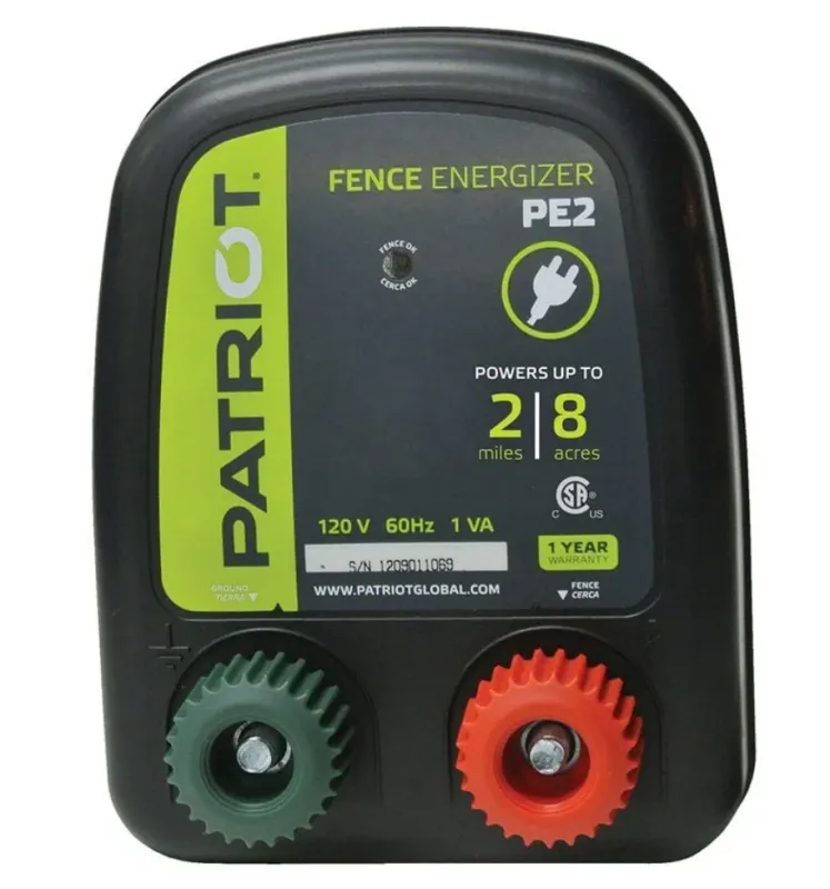 Professional Grade Patriot PE2 120-Volt AC Fence Energizer