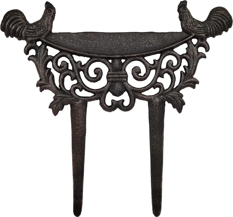 Professional Grade Rooster Garden Boot Scraper, H 9" W 11"