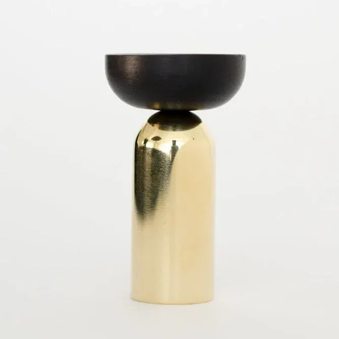 Professional Grade Warm alloy and Black "Pedestal Bowl" Round Wall Hook