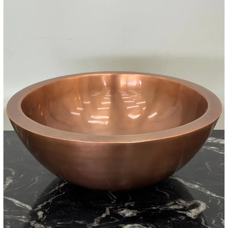 Red metal Round Plain Bowl
