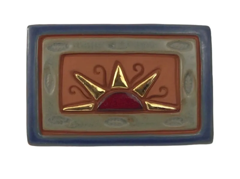 Rising Sun Mosaic Tile (small) - Remind loved one that sun shines vivid on their old Kentucky home this terra cotta clay t...