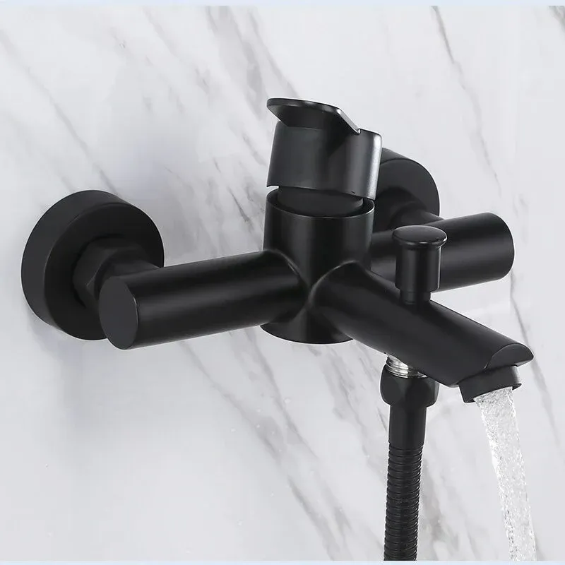 Robinet Mural Douche et Baignoire Noir | Lifetime Warranty