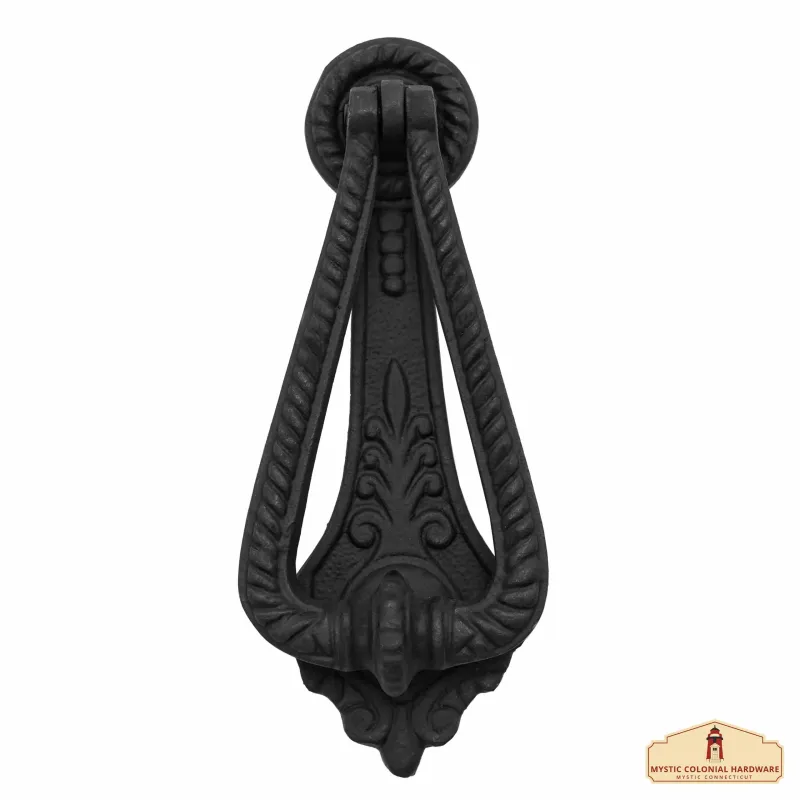 Rustic Cast Iron Georgian Twist Door Knocker: Perfect Victorian, Colonial, Retro, Steampunk, Gothic, Baroque, and Medieval...