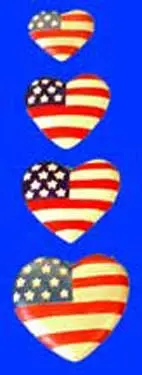 S1514 Heart Flags Magnets Clay Mold