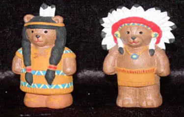 S1568 Chief & Squaw Bear Clay Mold