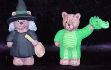 S1570 Witch & Dragon Bears Clay Mold