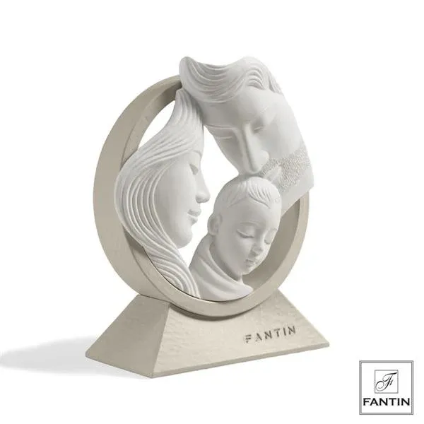 SACRA FAMIGLIA BIANCA BASE TORTORA CM. 21xh 24 Fantin Argenti