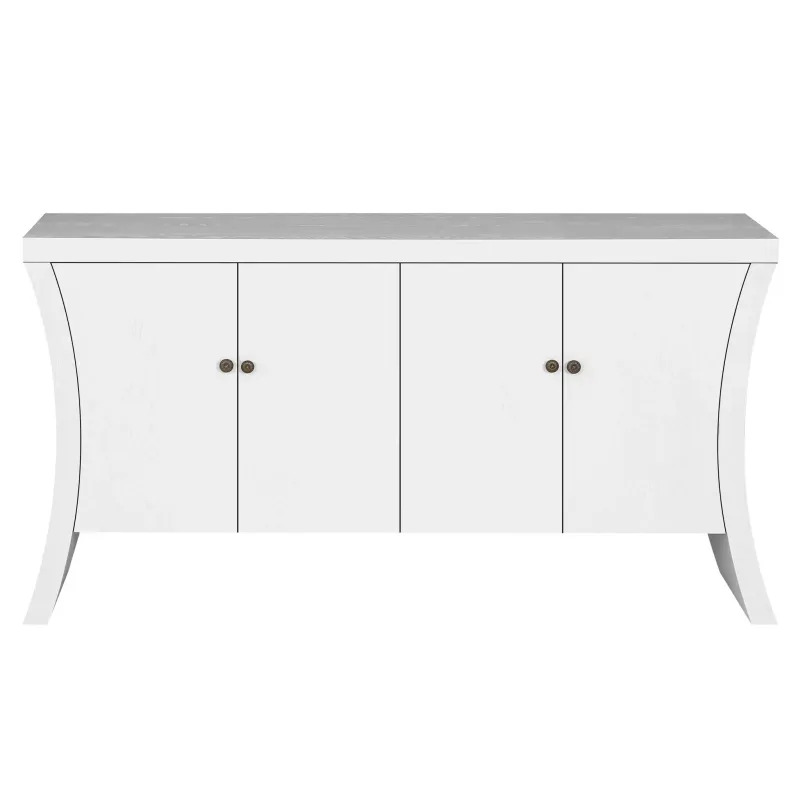 Safety Certified Distinguished Industrial 4 Door Credenza Arc Legs & Clasps