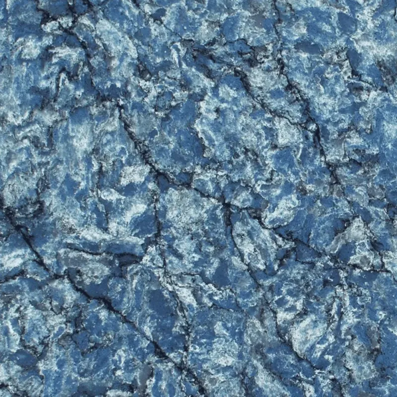 Safety Certified Plan de travail quartz "THUNDER BLUE"