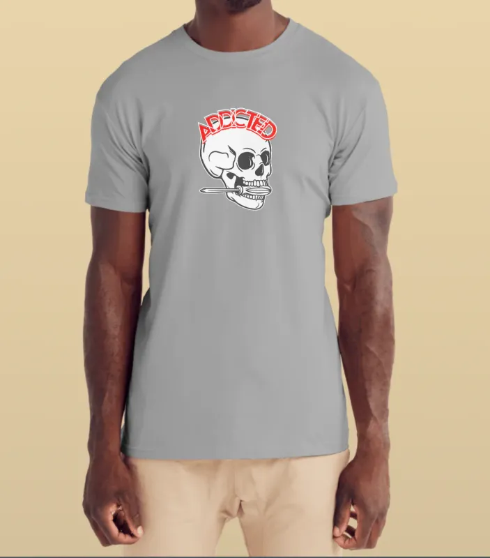 Safety Rated Addicted to tools t shirt skull addicted