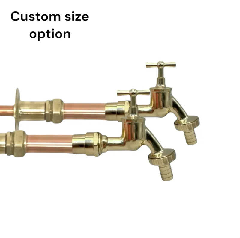 Safety Rated Copper and Brass Wall Taps, Bespoke Custom Size Retro Heritage Style