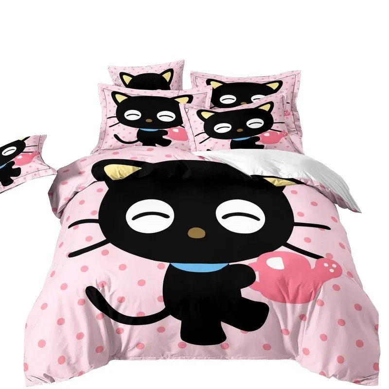 Safety Rated Housse de Couette 3D Chaton Noir et Deux Taies 240cm