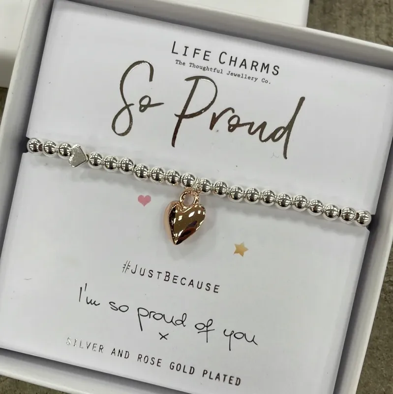 Safety Rated Life Charm Bracelet - ‘So Proud’