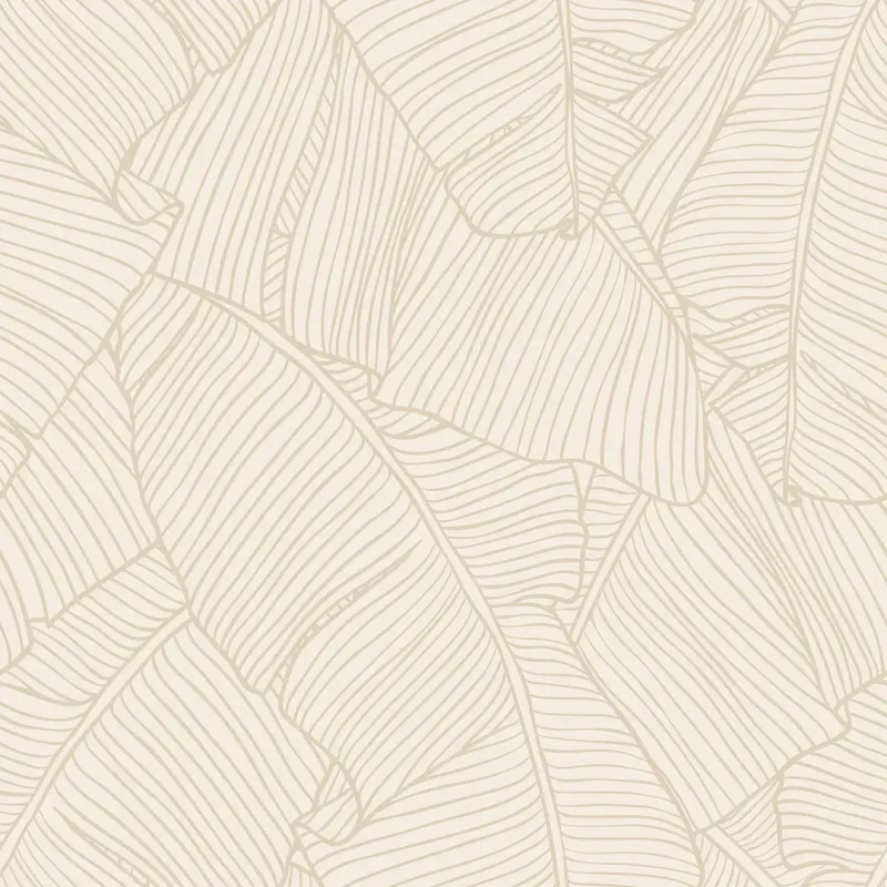 Sample Banana Leaf Wallpaper Mushroom and Cream