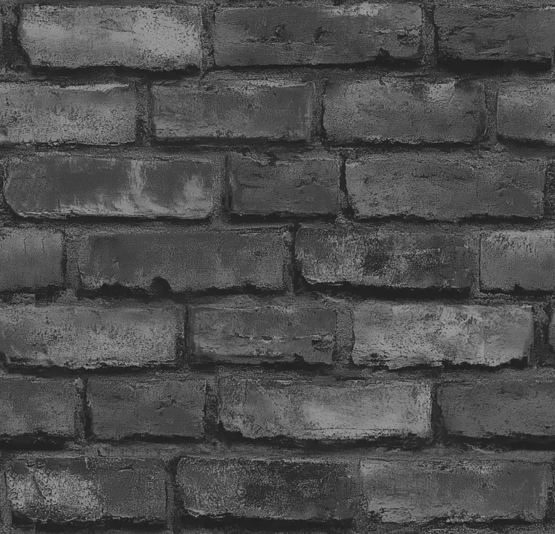 Sample Deansgate Brick Wallpaper Deep Grey