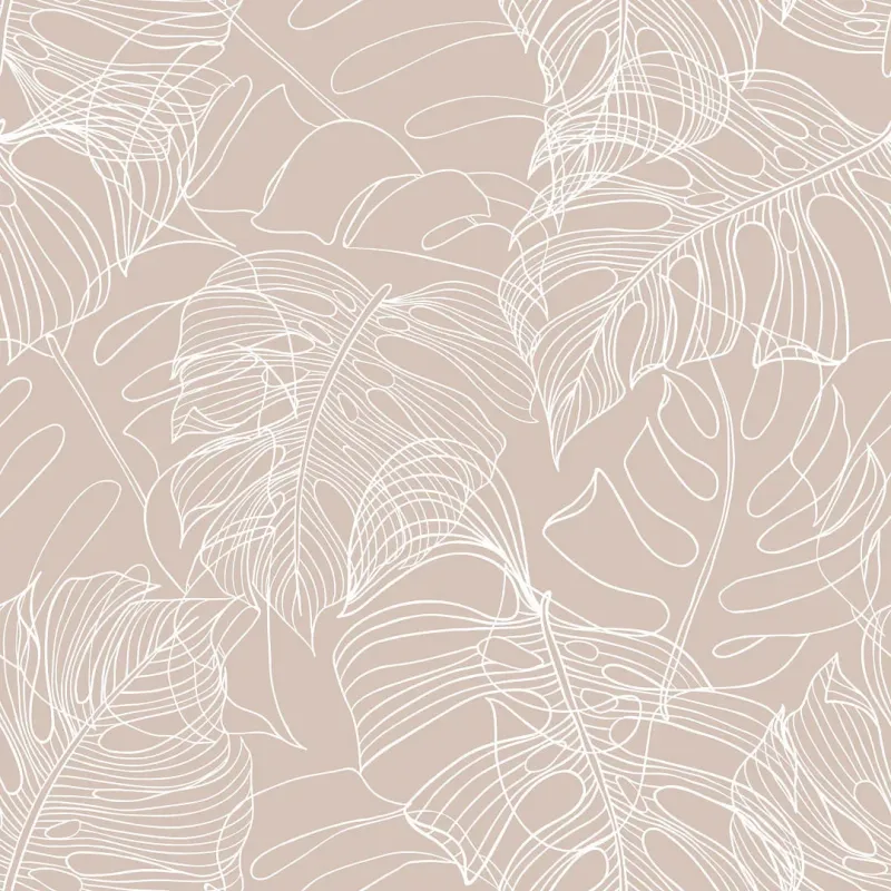 Sample Monstera Leaf Wallpaper Nude