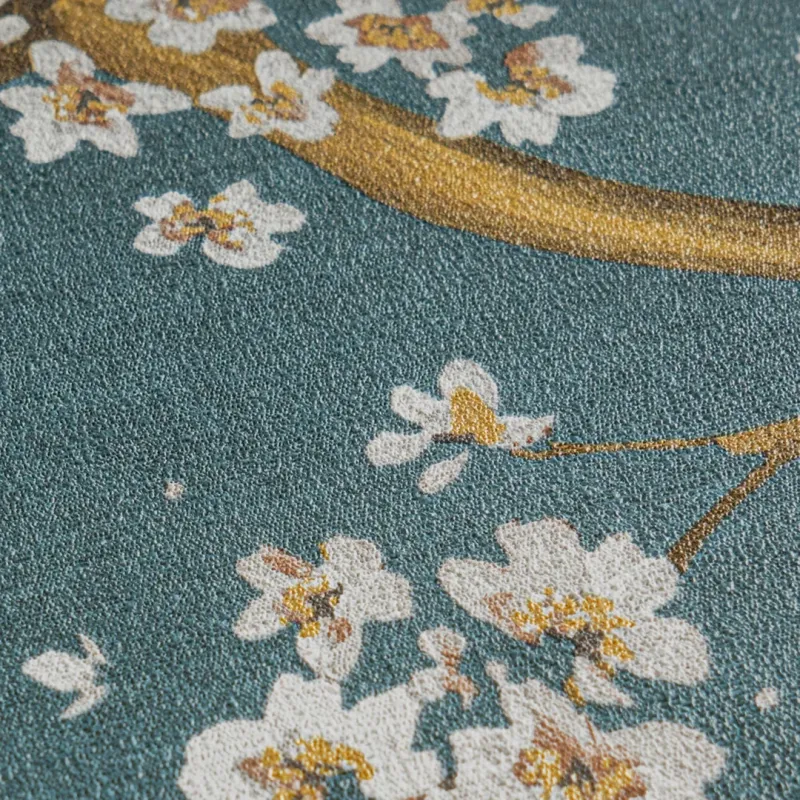 Sample Oriental Blossom Wallpaper Peacock