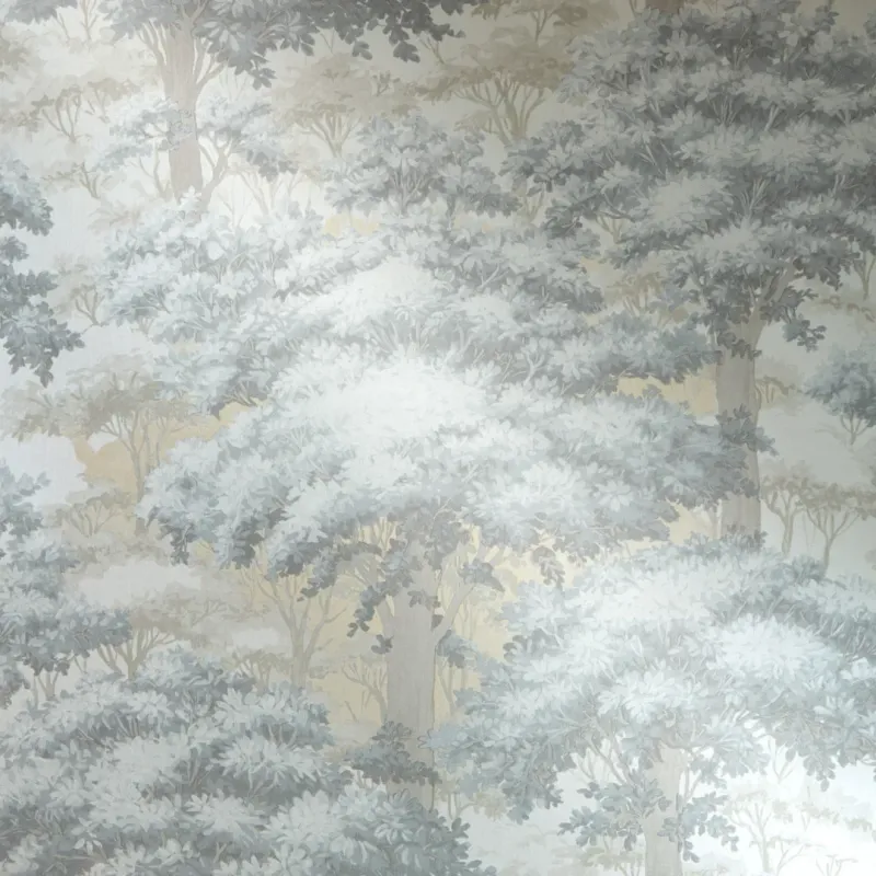 Sample Recent Forest Toile Wallpaper Grey