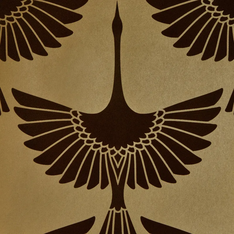 Sample Velvety Opulence Wallpaper Gold and Dappled Umber