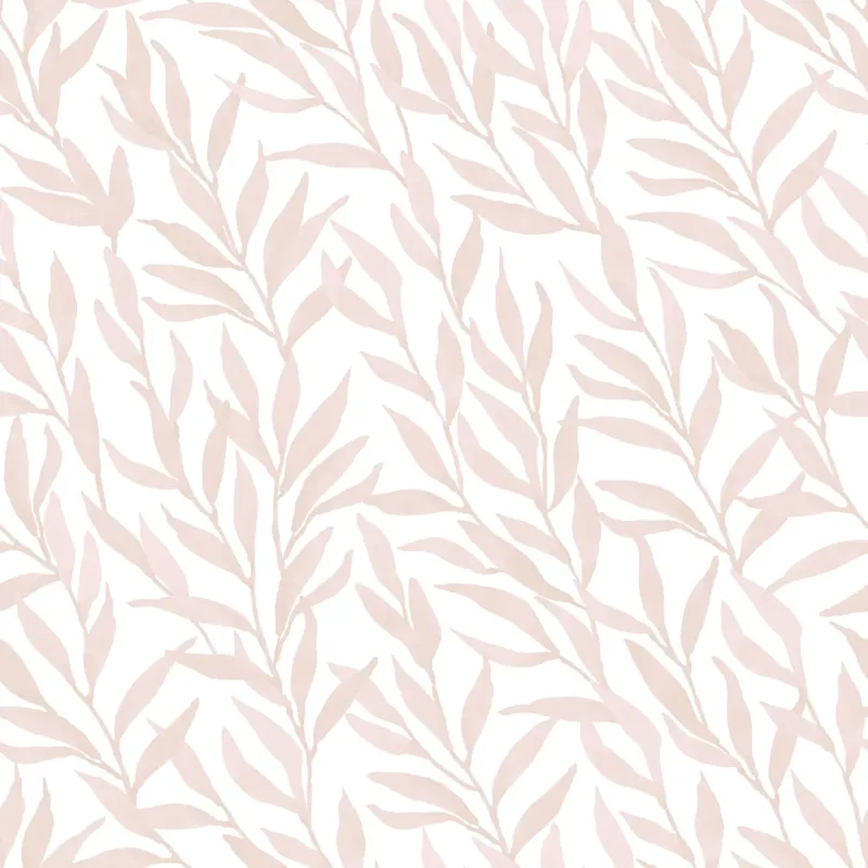 Sample Willow Leaf Wallpaper Rose
