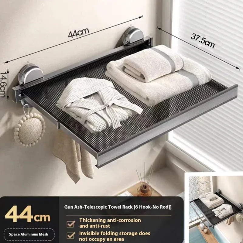 Saugnapf-Teleskop-Handtuchablage ohne Lochung