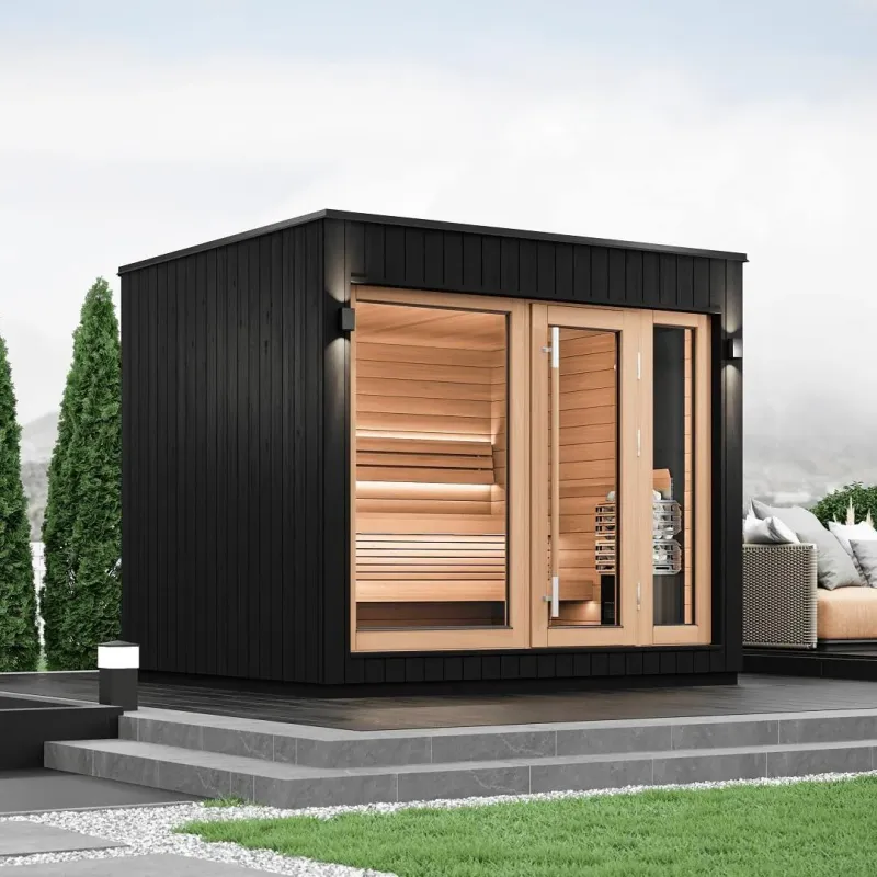 SaunaLife Model G7 6 Person Garden Series Factory-built Outdoor Home Sauna