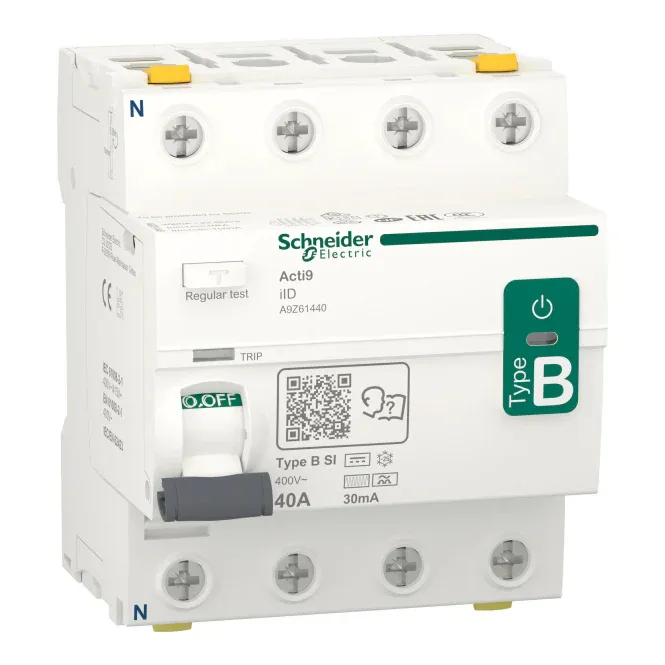 Schneider FI-Schalter 4P 40A A9Z61440 30mA IID TYP B-SI Allstromsensitiv