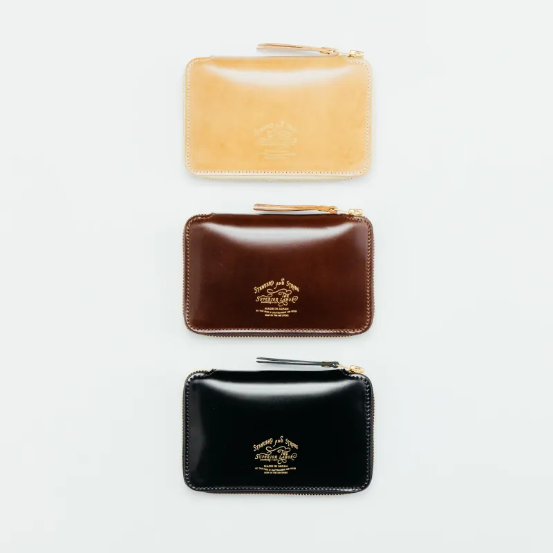 SL0192 cordovan zip middle wallet